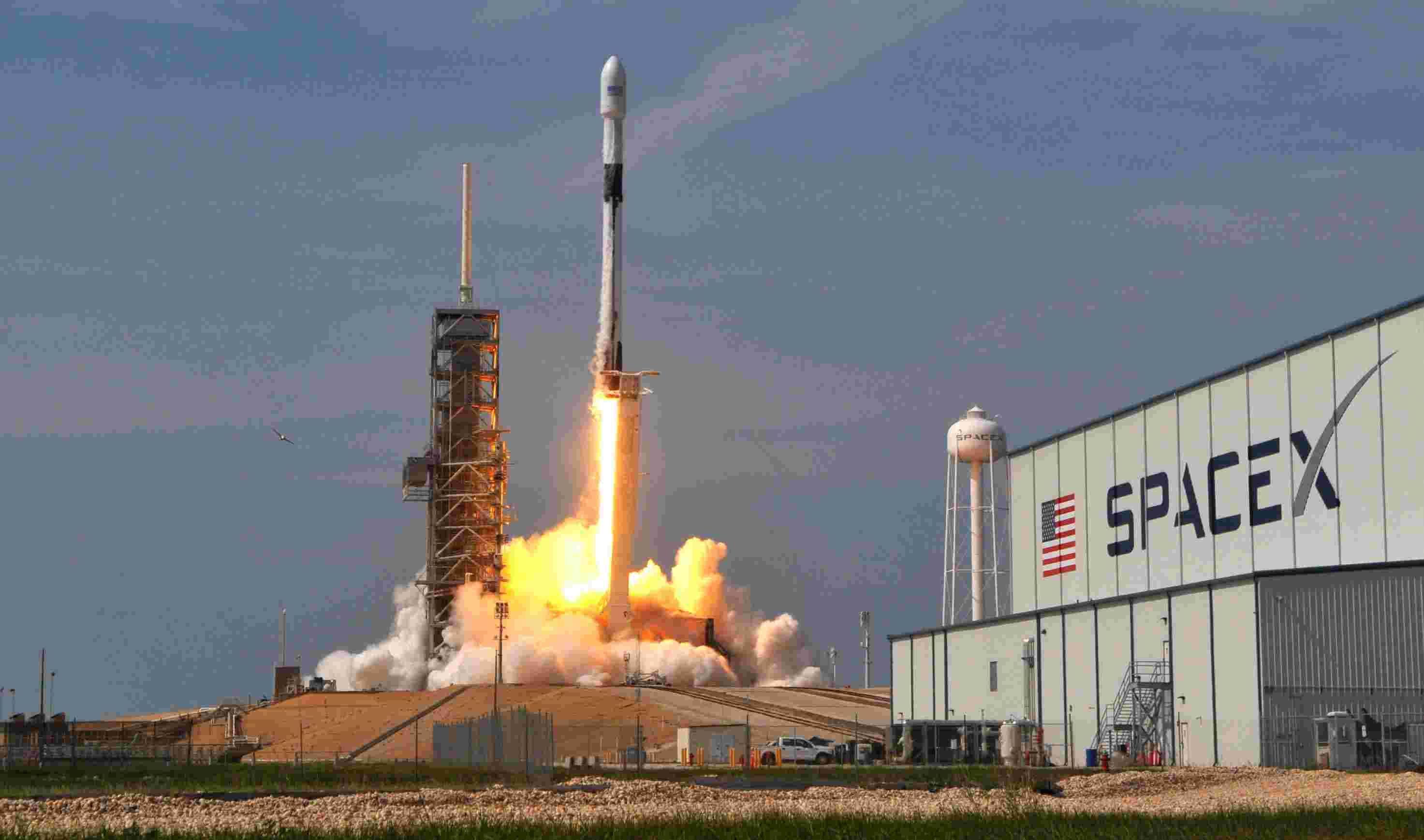 NASA Falcon 9 Logo - NASA climate mission blasts off from California on SpaceX Falcon 9