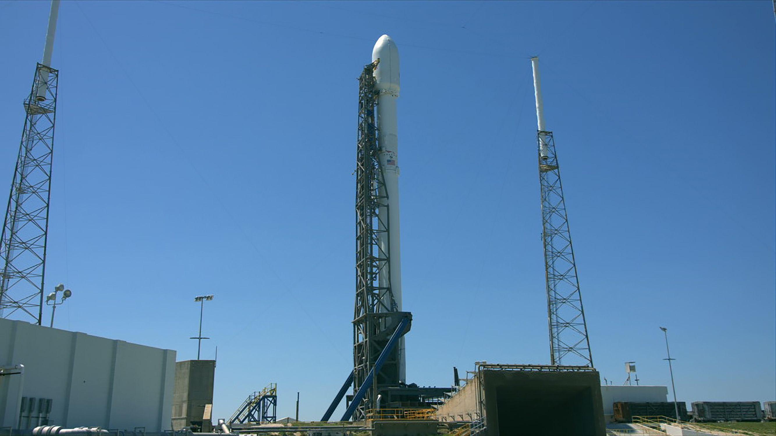 NASA Falcon 9 Logo - SpaceX Falcon 9 Rocket Ready to Launch NASA's TESS Spacecraft