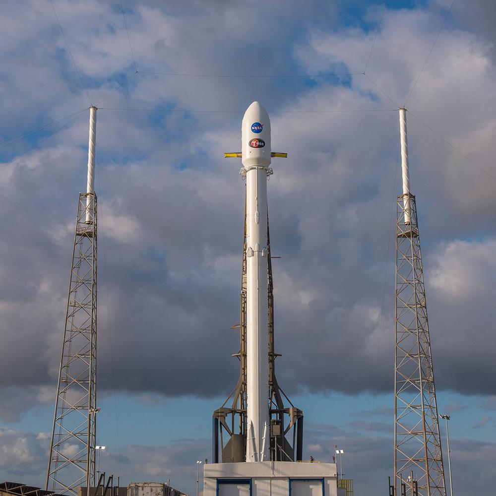 NASA Falcon 9 Logo - IMAGE OF THE DAY: NASA's TESS Satellite Aboard SpaceX Falcon 9 Rocket |
