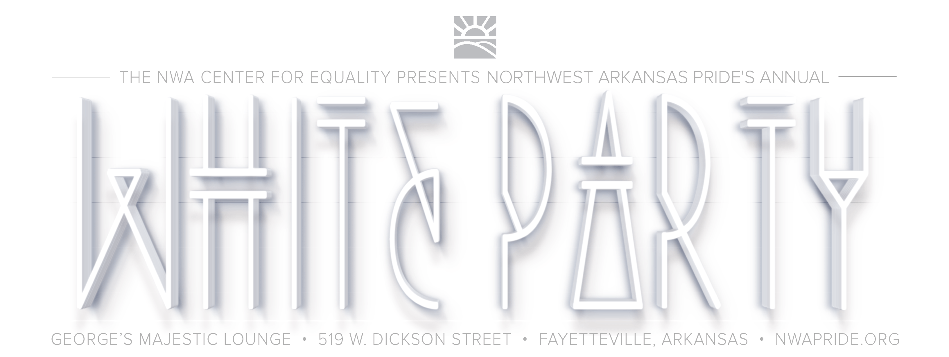 White Party Logo - 7th Annual White Party Arkansas Equality