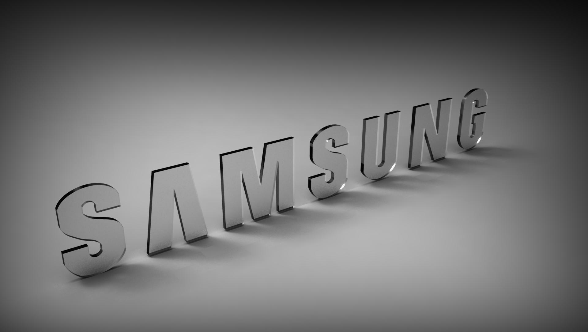 Samsung Electronics Galaxy Logo - SAMSUNG Logo 3D Model