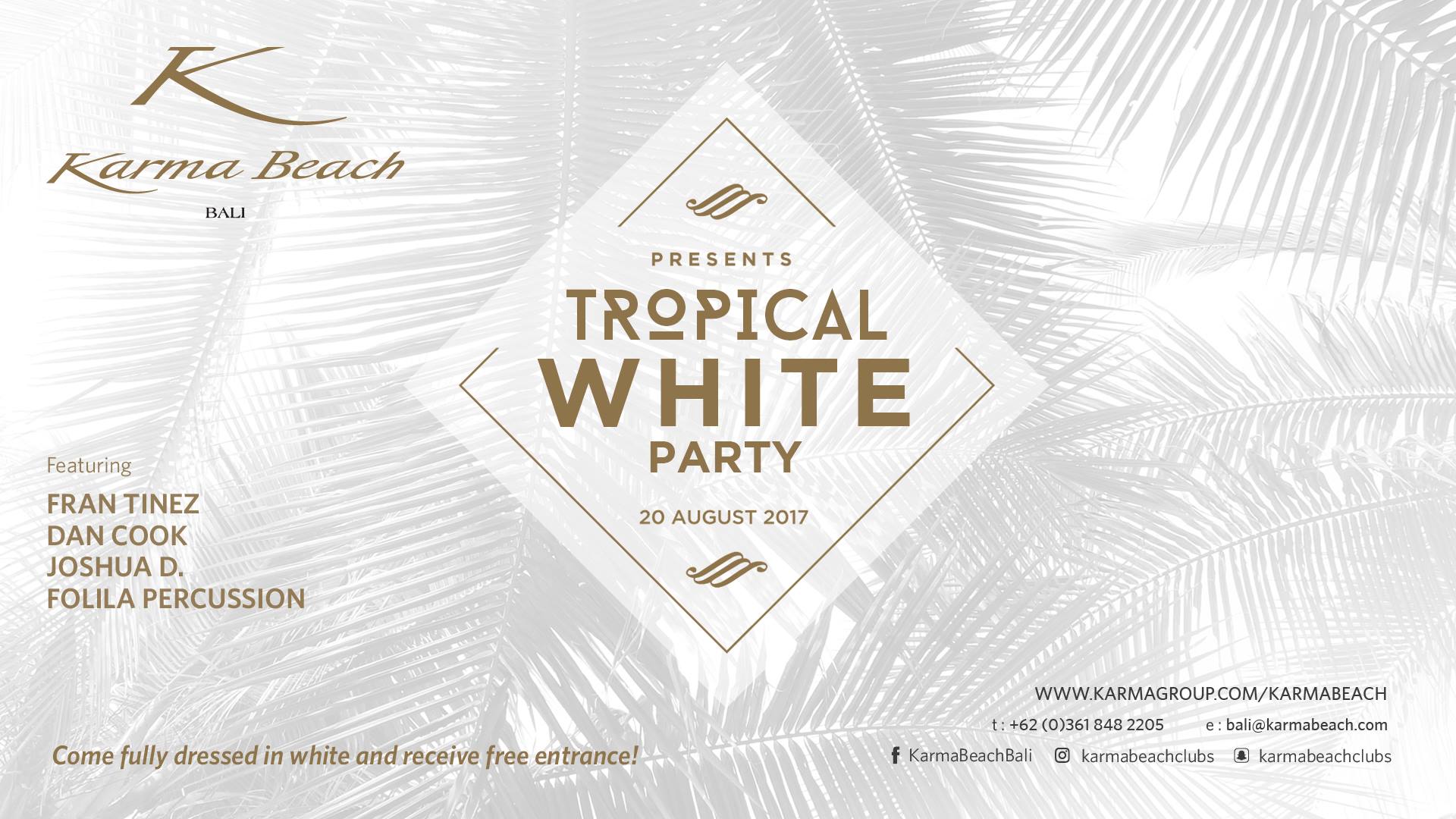 White Party Logo - Tropical White Party