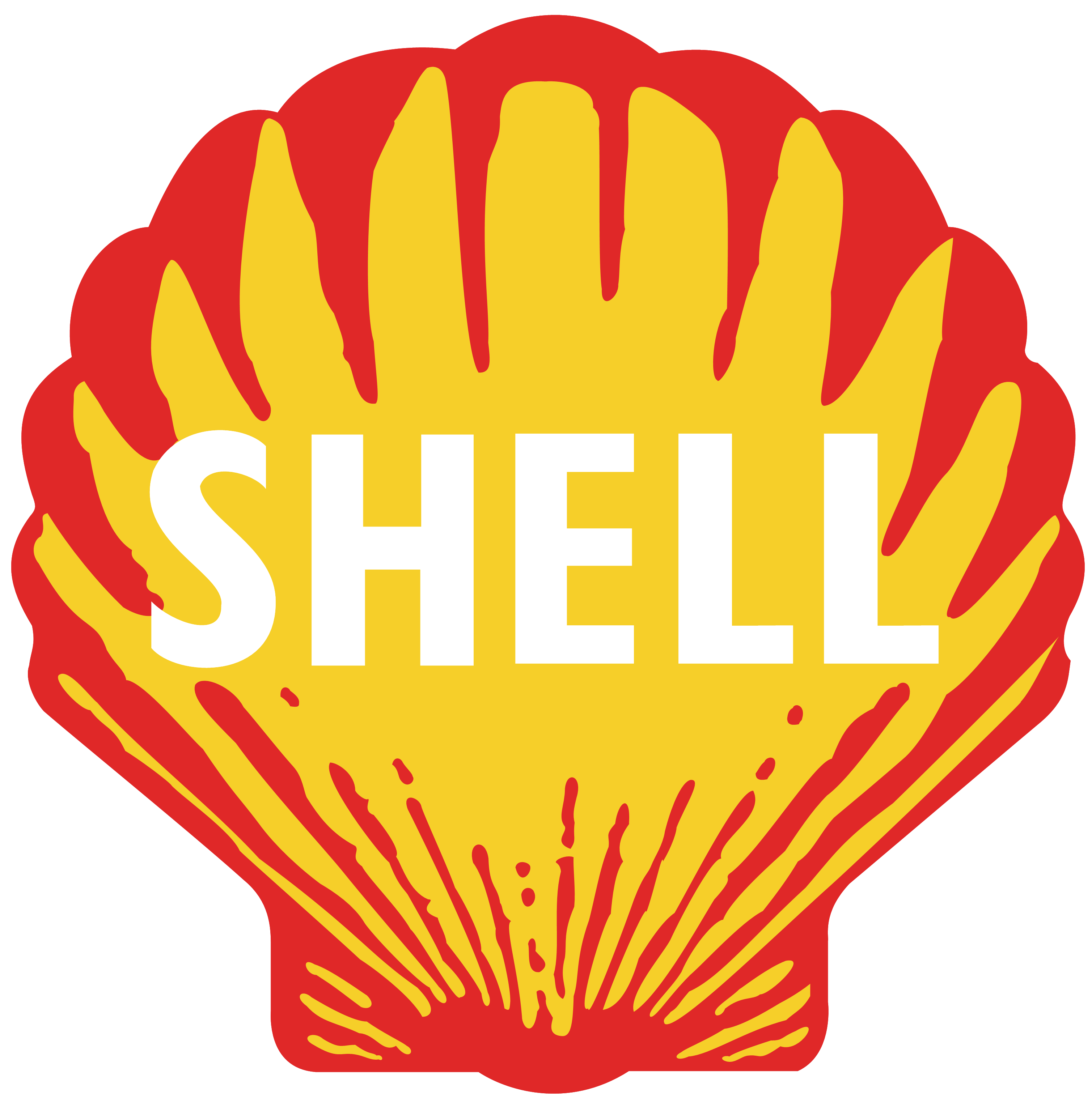 Red and Yellow Seashell Logo - Shell: The evolution of a logo
