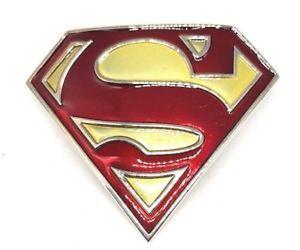 Red Gold Logo - SUPER HERO S SUPER MAN METALLIC RED GOLD LOGO BELT BUCKLE DC ...