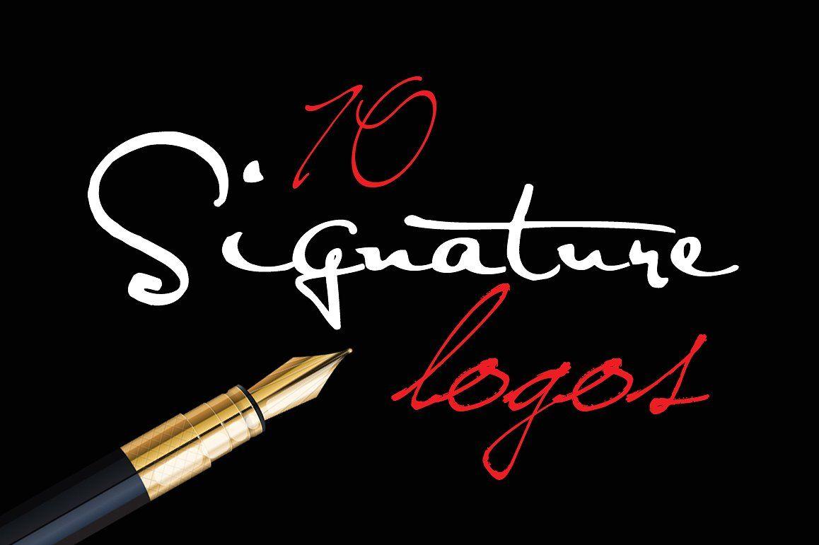 Photography Signature Logo - Signature logo bundle 50% OFF Logo Templates Creative Market