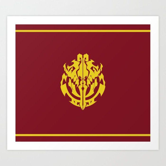 Red Gold Logo - Overlord Anime Emblem: Ainz Ooal Gown (Red & Gold) Art Print by ...