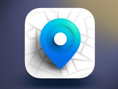 GPS App Logo - GPS Ios Icon Design. Design Inspiration. Icon design, Ios icon