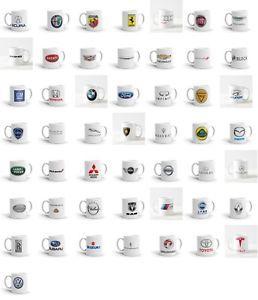 Most Popular Car Company Logo - Most Popular Car Company Logos BMW AUDI Jaguar Mug Cup Present