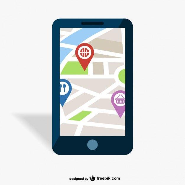 GPS App Logo - Gps mobile app Vector