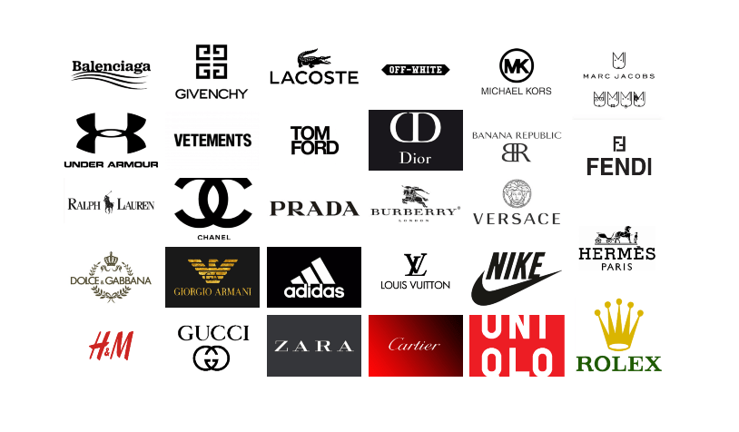 Clothing brand logos - zoneshety