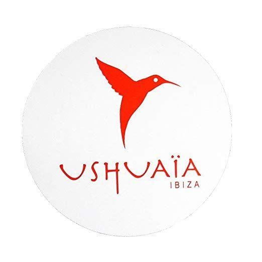 White Hummingbird Logo - Ushuaia Ibiza White Hummingbird Logo Sticker