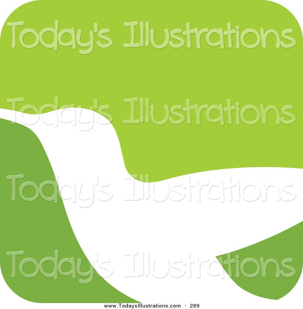 White Hummingbird Logo - Clipart of a Square Green and White Hummingbird Logo Icon