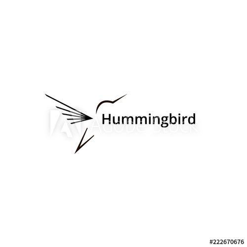 White Hummingbird Logo - hummingbird logo. vector design this stock vector and explore
