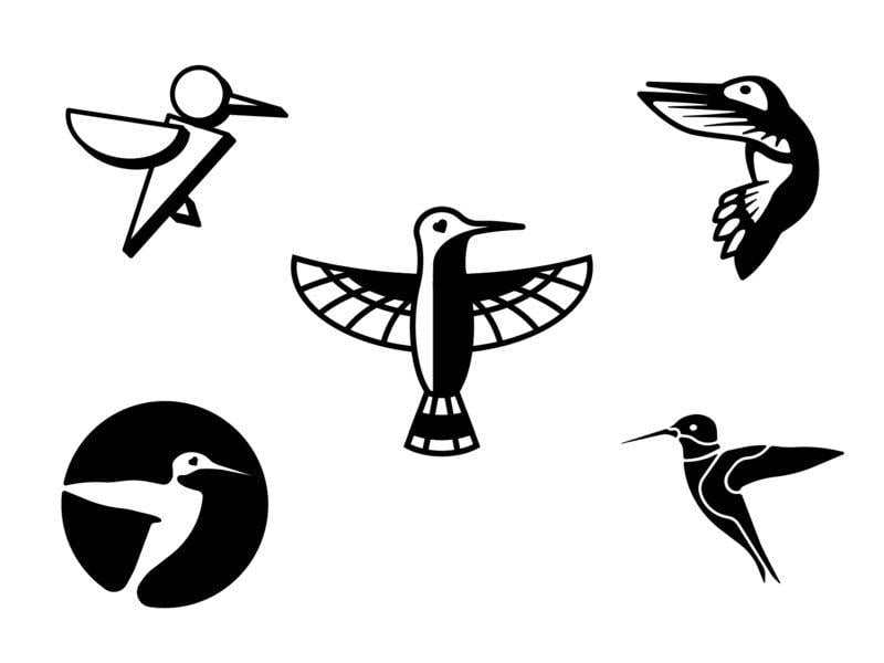 White Hummingbird Logo - Loser Birds by Erik Leib | Dribbble | Dribbble