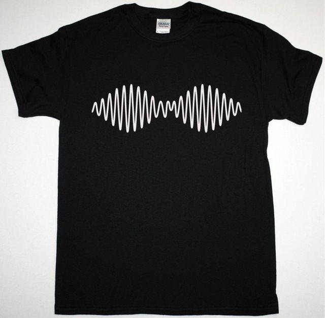 Arctic Monkeys Black and White Logo - Logo T Shirts 100% Cotton Simple Arctic Monkeys Black Oscilloscope