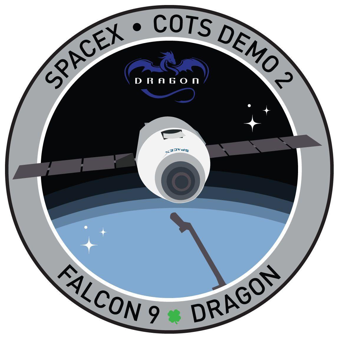 Cots NASA Logo - SpaceX COTS Demo 2 patch: First flight to ISS - collectSPACE ...