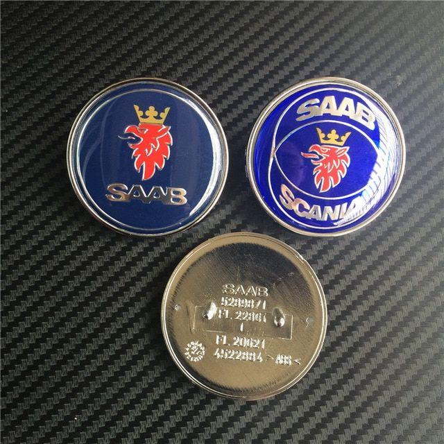 Saab Logo - 10pcs 50mm New Car Styling SAAB SCANIA Blue Front Bonnet Badge ...