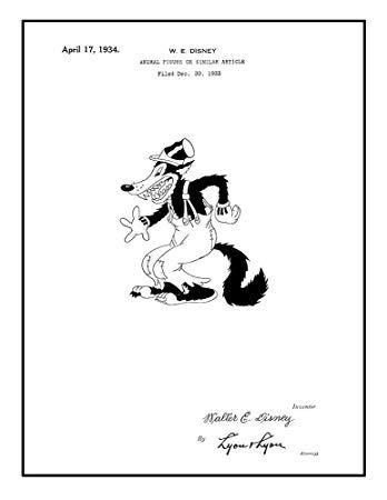 Big Bad Wolf Black and White Logo - Amazon.com: Big Bad Wolf Patent Print Black Ink on White with Border ...