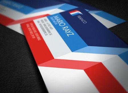 Red Whit and Blue Business Logo - Business card with a modern red, white and blue design. | RWB ...