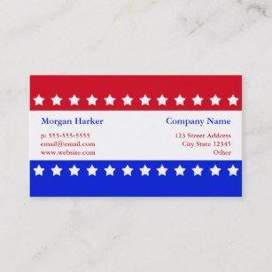 Red Whit and Blue Business Logo - Usa Flag Red White Blue Business Cards | Zazzle UK