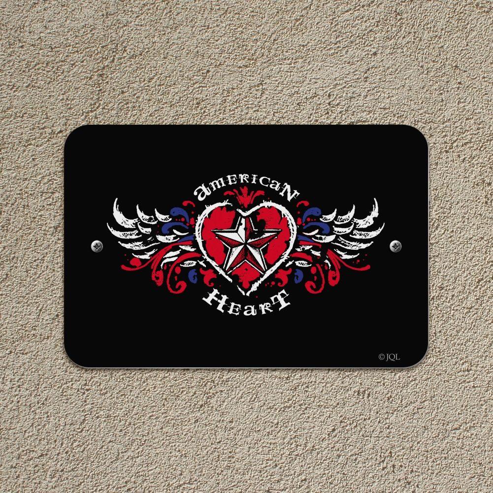 Red Whit and Blue Business Logo - American Heart Flag Red White Blue Motorcycle Biker Home Business ...