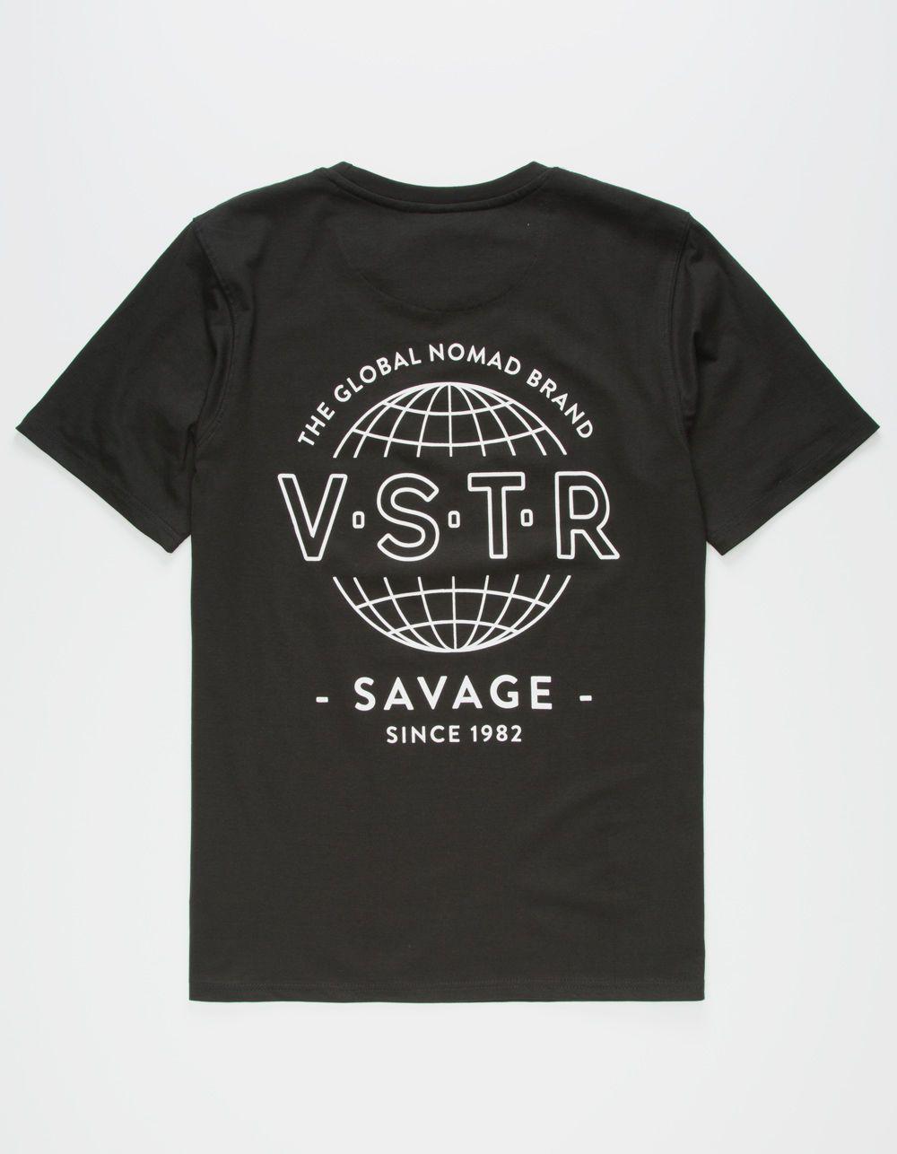 Half Globe Logo - VSTR Globe Logo Mens T Shirt BLACK Men's Casual T Shirts Now Only