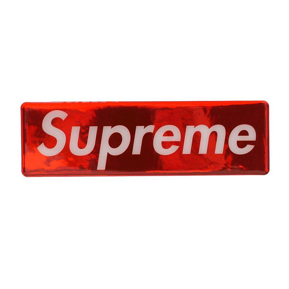 Cool Things with Supreme Logo - SUPREME : Raised Plastic Box Logo Sticker RED