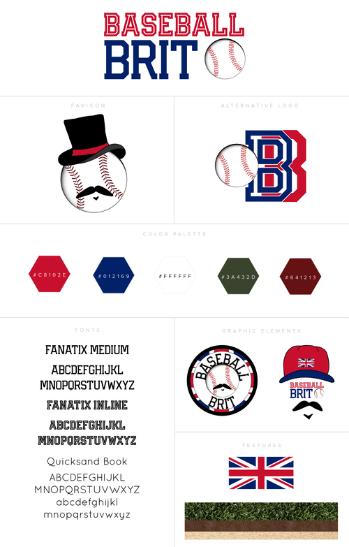 Red Whit and Blue Business Logo - Baseball Brit business branding identity mood style board. Boy logo ...