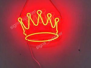 Bar with Red Crown Logo - New Red Crown Bar Pub Acrylic Real Glass Neon Light Sign 14