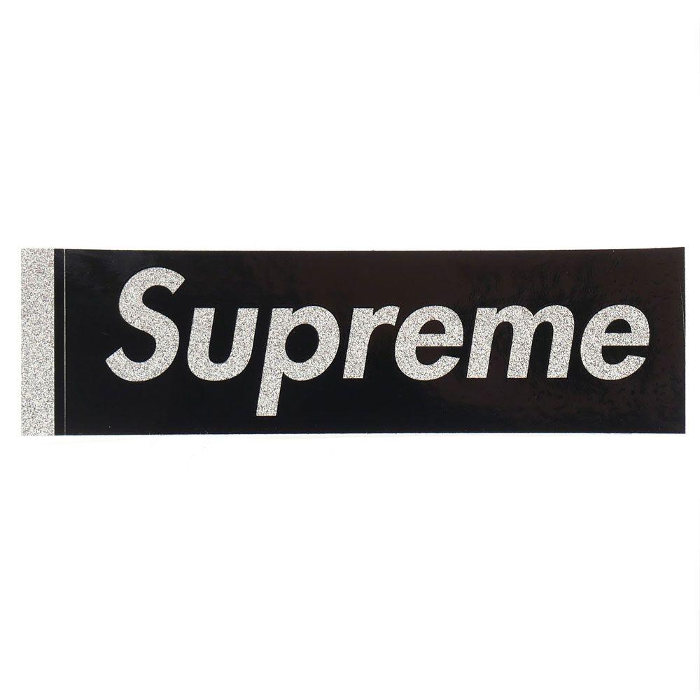 Cool Things with Supreme Logo - SUPREME : Lame Print Box Logo Sticker BLACK
