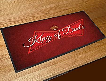 Bar with Red Crown Logo - Artylicious King of Dads red crown bar runner home bar counter mat ...