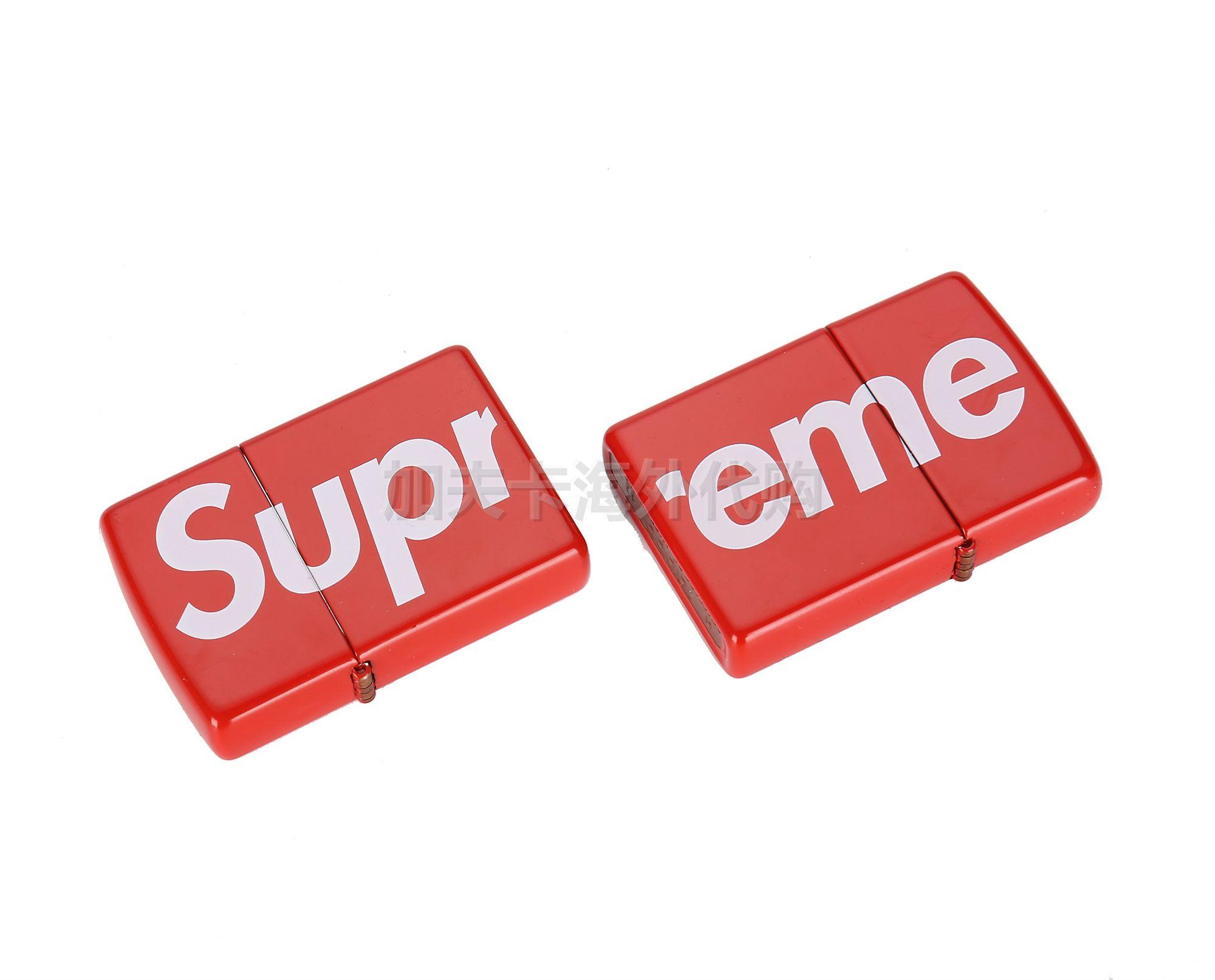 Cool Things with Supreme Logo - USD 311.54] (Spot)Supreme 18ss Logo Zippo lighter cool red big ...