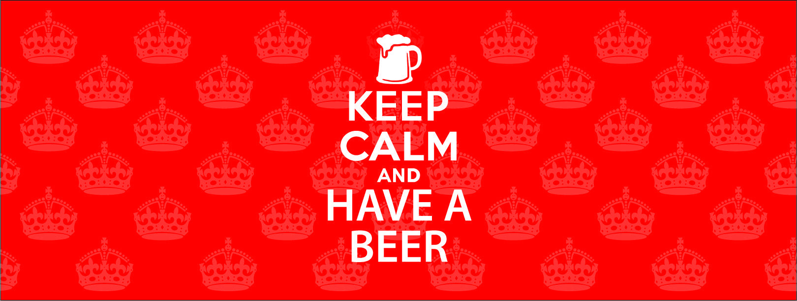 Bar with Red Crown Logo - Keep Calm and have a beer Red crown design bar runner great for home ...