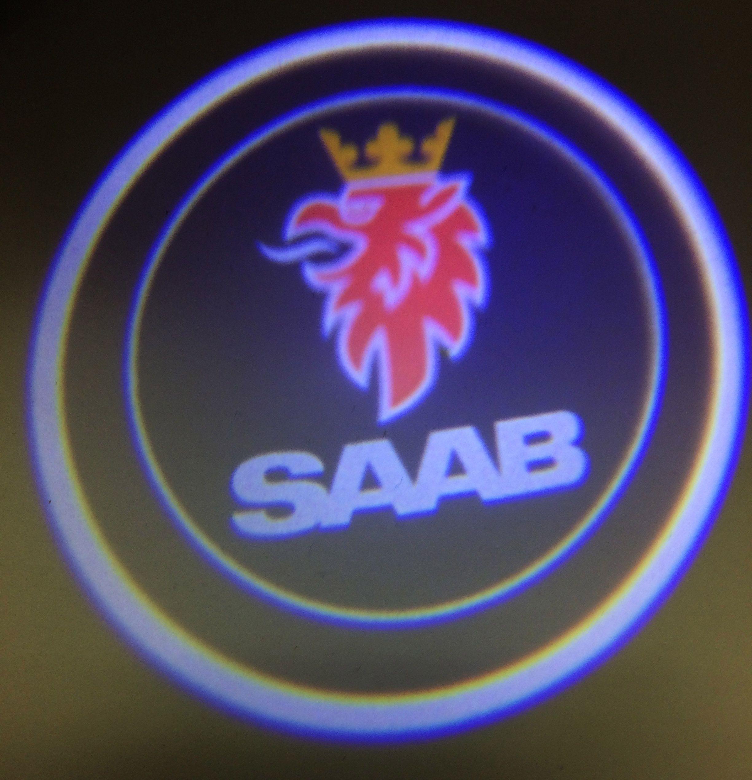 Saab Logo - LED Ghost Shadow Door Light Laser Kit Pair - For Saab Logo 7w Cree ...