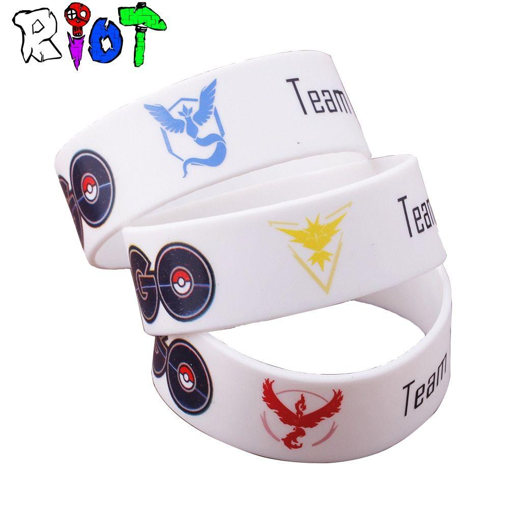 Bar with Red Crown Logo - New Game Pokemon GO Bracelet Team Valor Instinct Mystic Logo Bangles ...