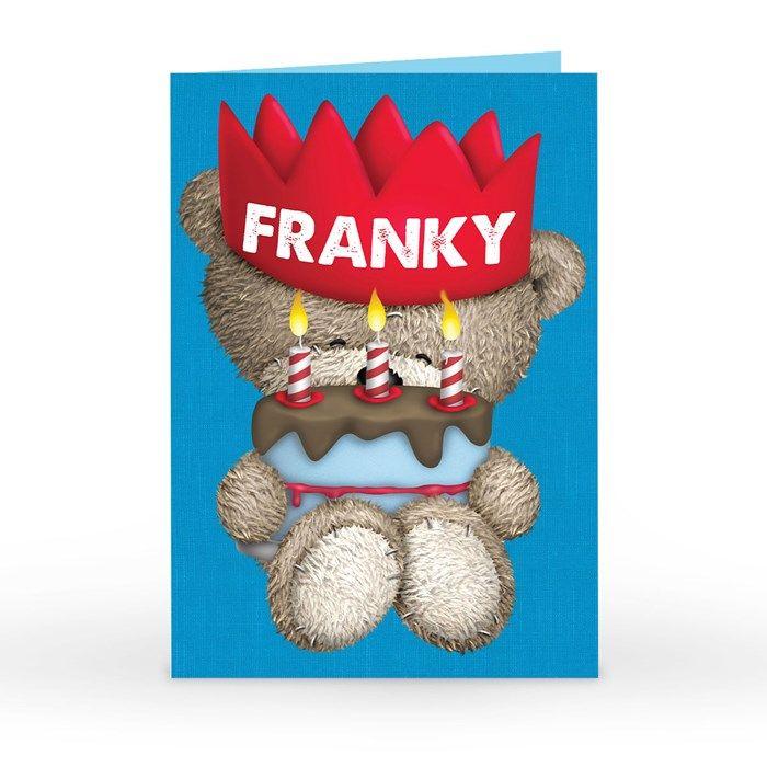 Bar with Red Crown Logo - Hugs Personalised Birthday Card - Red Crown | From 99p