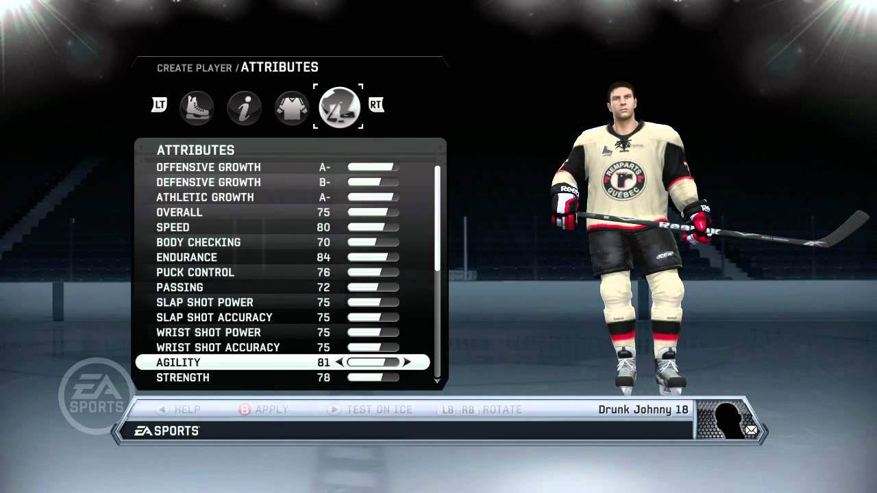 NHL 12 Create a Team Logo - NHL 12: Editing Prospects for GM Mode - YouTube