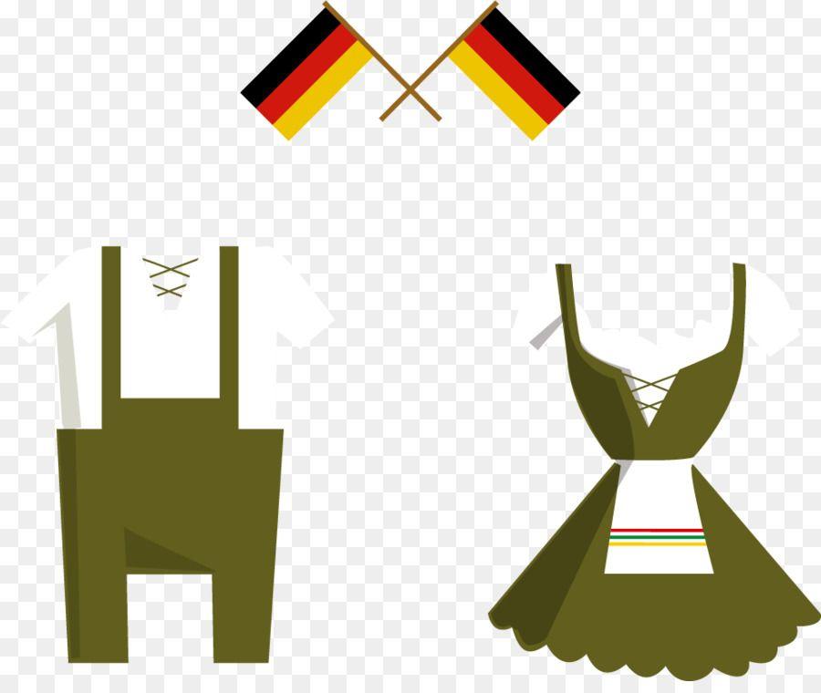 German Apparel Logo - Germany Oktoberfest Illustration - Vector German flag and bartender ...