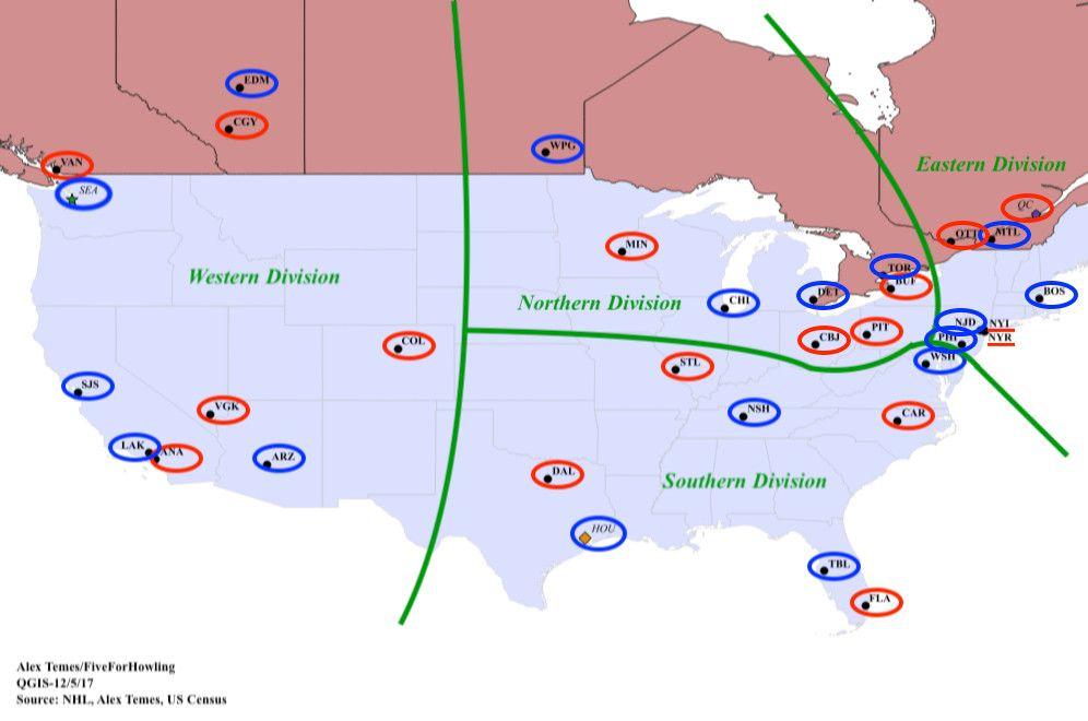 Realignment NHL Logo - Realigning and Renegotiating the NHL: Where the divisions will go ...