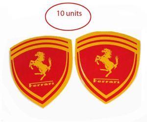 Red and Yellow Horse Logo - Prancing Horse Yellow & Red Paper Sticker Emblem set Of 10 Units ...