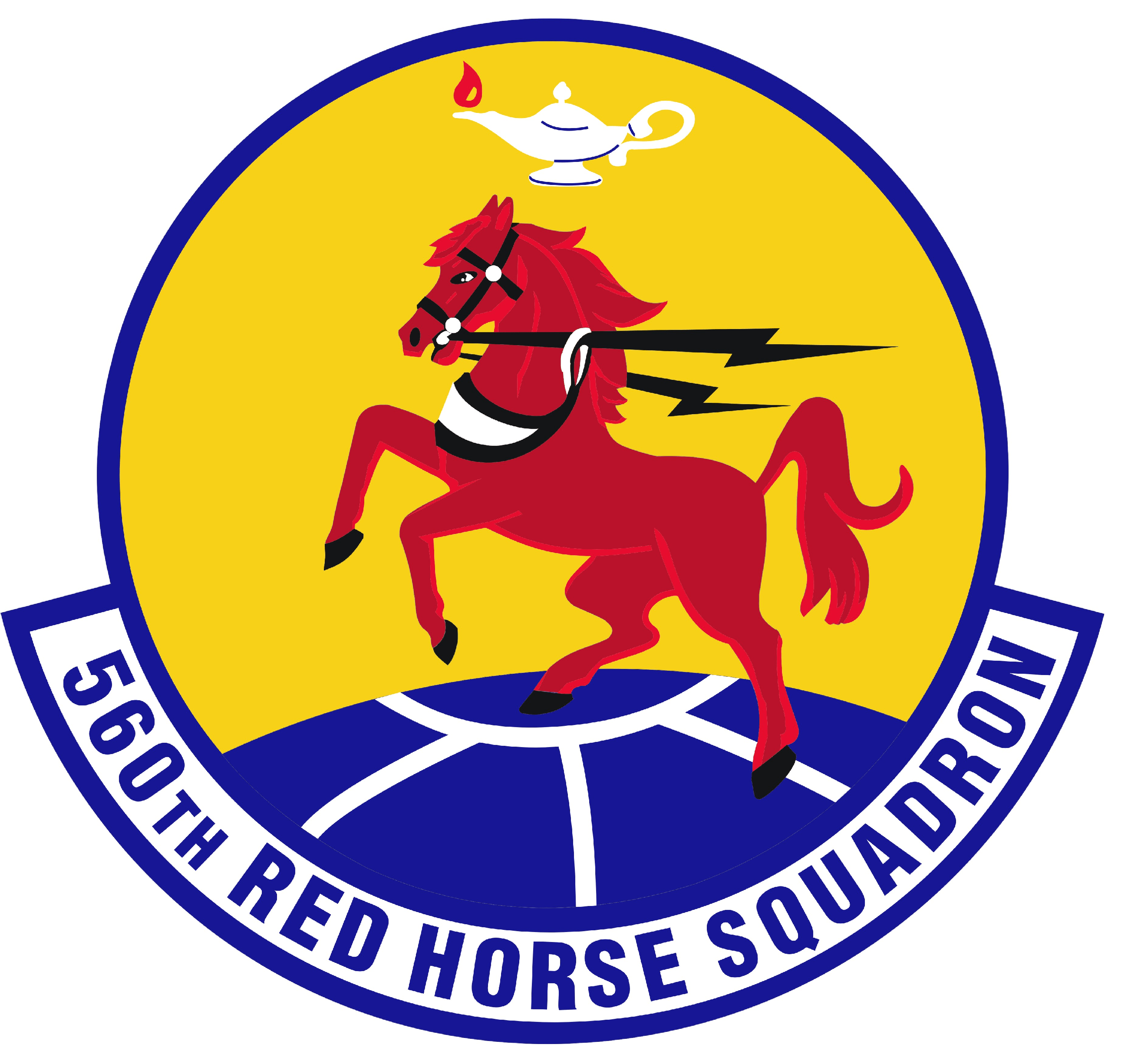 Red and Yellow Horse Logo - File:560 RED HORSE Sq emblem.png - Wikimedia Commons
