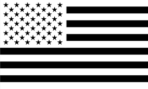 Black and White Flag Logo - US Flag Stickers – WEAPON STICKERS