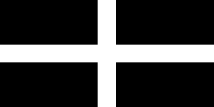 Black and White Flag Logo - Cornwall (England)