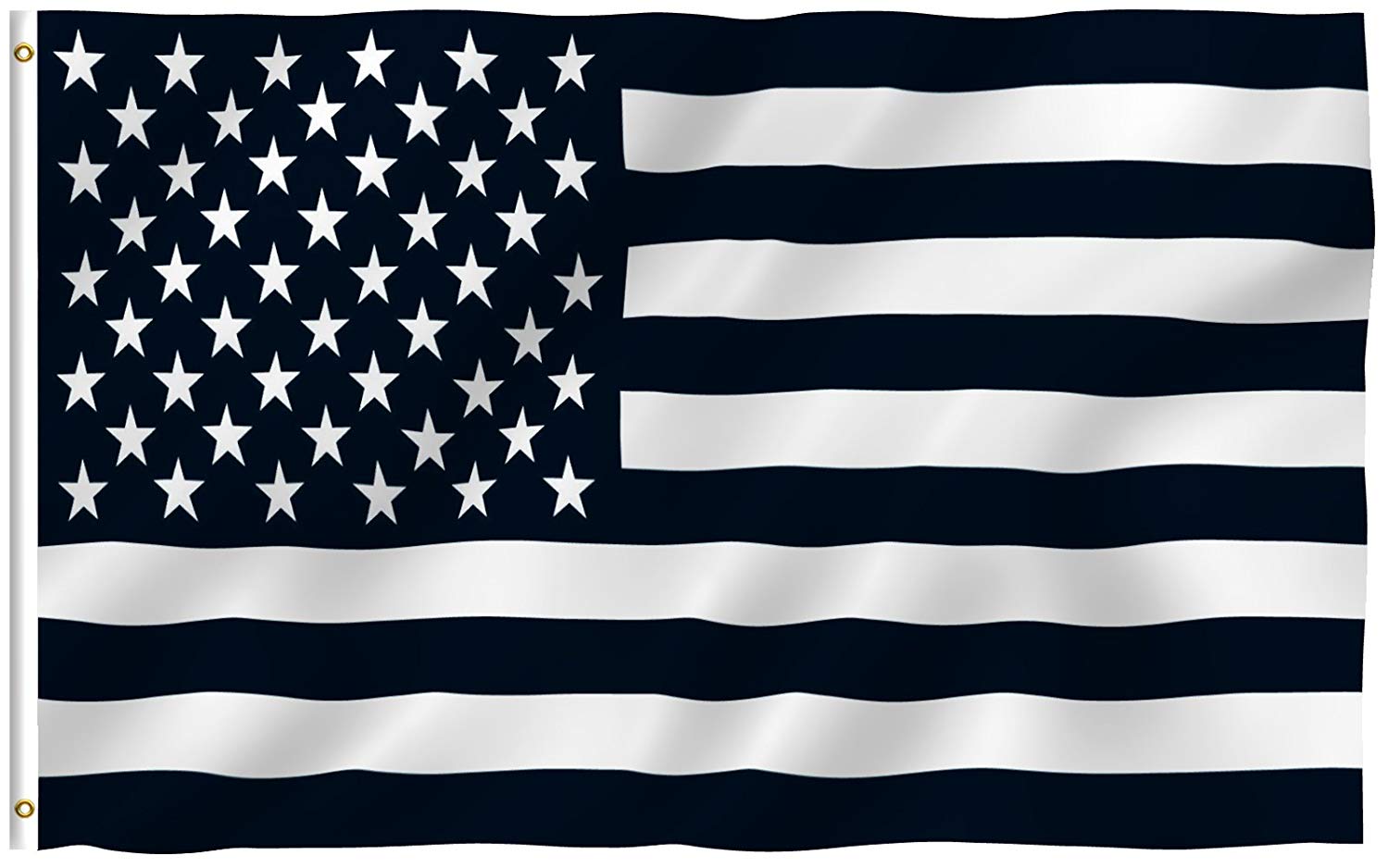 Black and White Flag Logo - Amazon.com : 3'x5' BLACK and WHITE AMERICAN FLAG, military, nascar