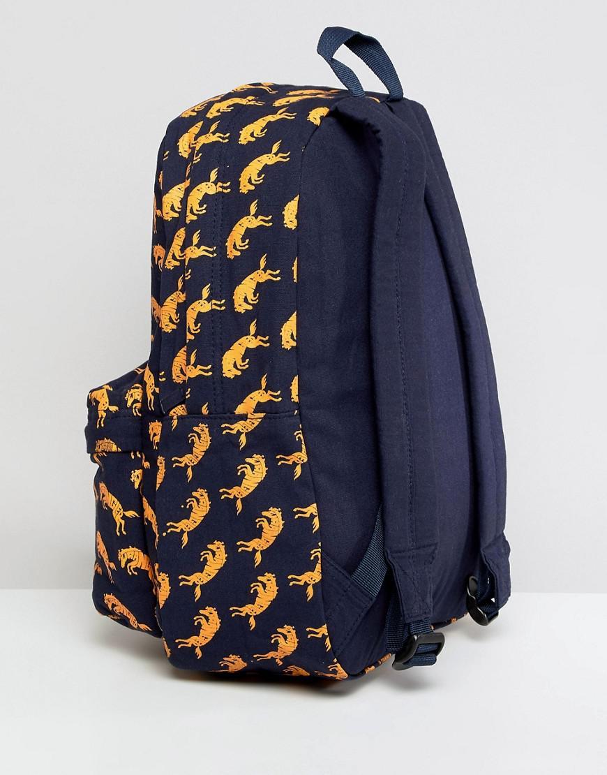 Red and Yellow Horse Logo - Lyst Blue & Yellow Horse Print Backpack