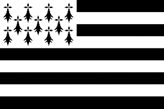 Black and White Flag Logo - Brittany (Traditional province, France)