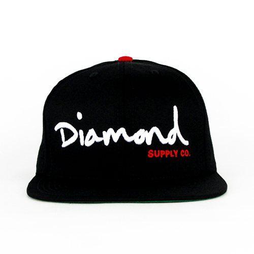 Red White Green Diamond Supply Co Logo - Diamond Supply Co The OG Logo Snapback - Black & Red