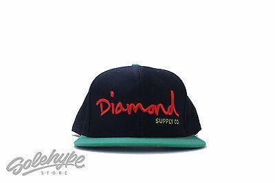 Red White Green Diamond Supply Co Logo - DIAMOND SUPPLY CO Emblem Logo Snap Back Hat Cap White Blue Black ...