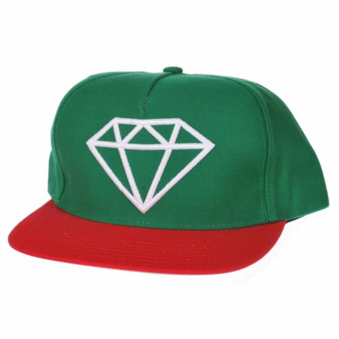 Red White Green Diamond Supply Co Logo - Diamond Supply Co. Diamond Rock Snap Back Cap Green/White/Red - Caps ...