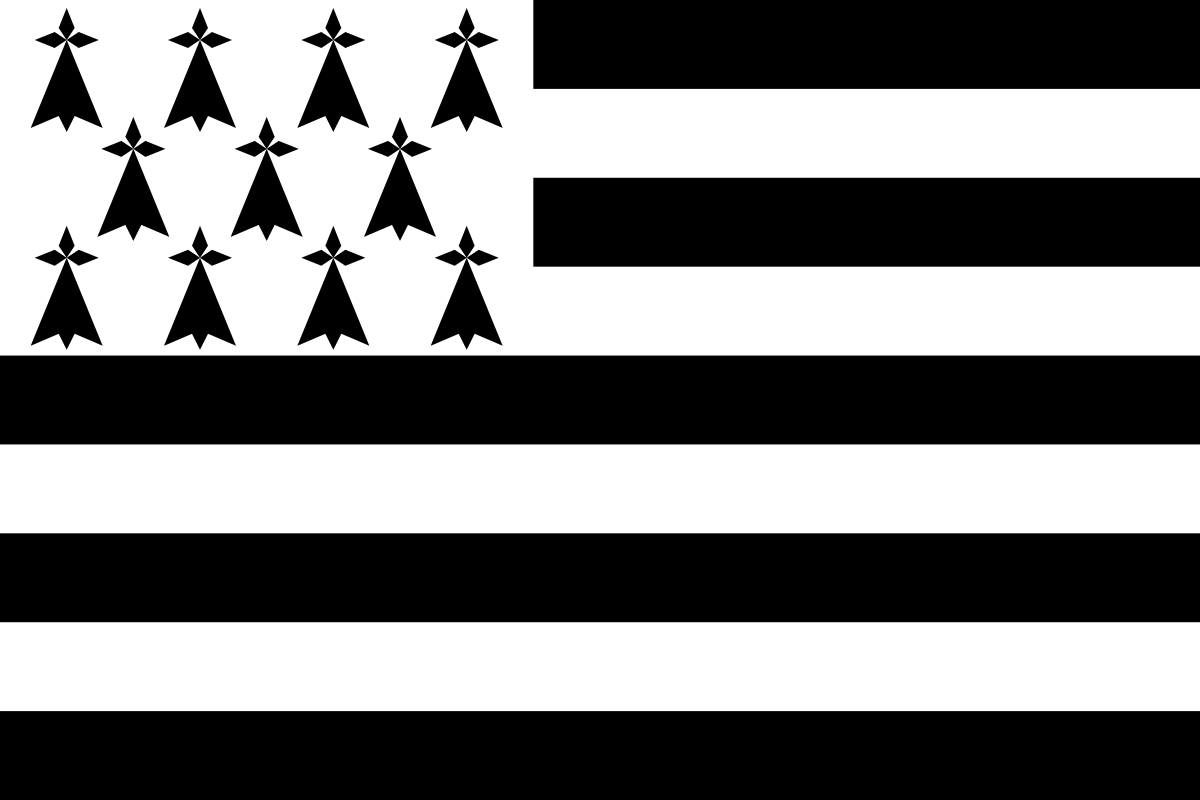Black and White Flag Logo - Flag of Brittany
